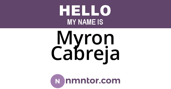 Myron Cabreja