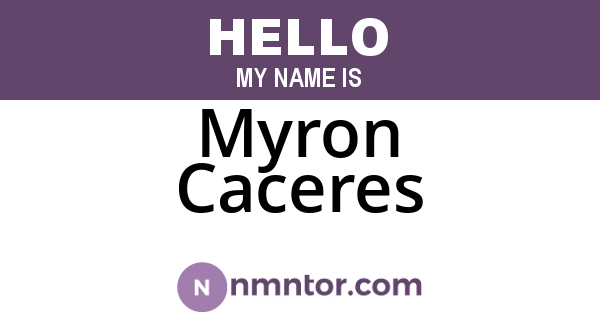 Myron Caceres