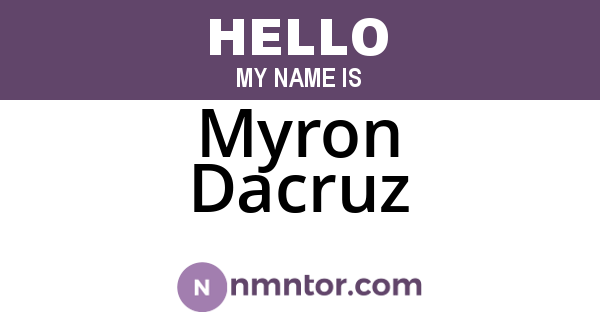 Myron Dacruz