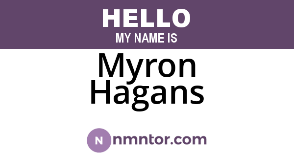 Myron Hagans
