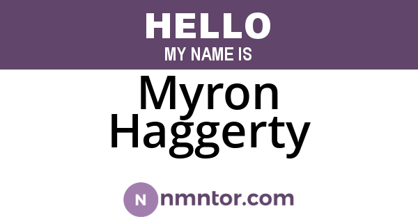 Myron Haggerty