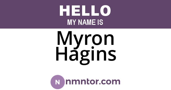 Myron Hagins