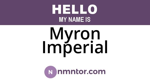 Myron Imperial