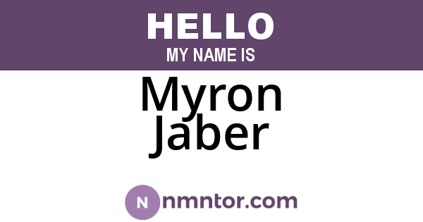 Myron Jaber