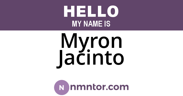 Myron Jacinto