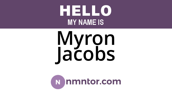 Myron Jacobs