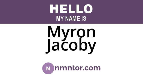 Myron Jacoby