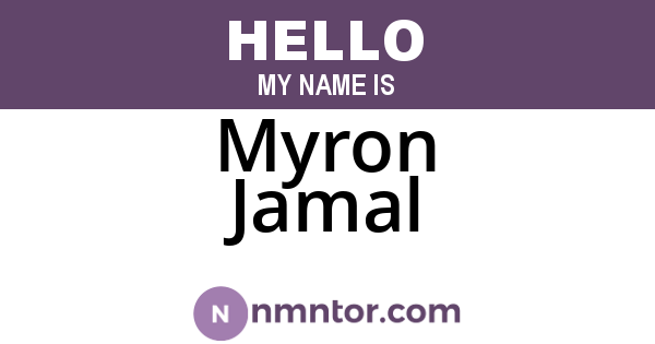 Myron Jamal
