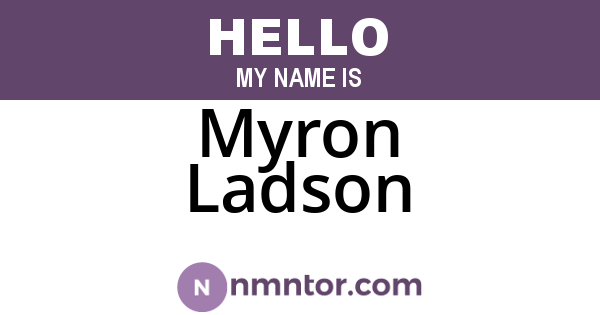 Myron Ladson
