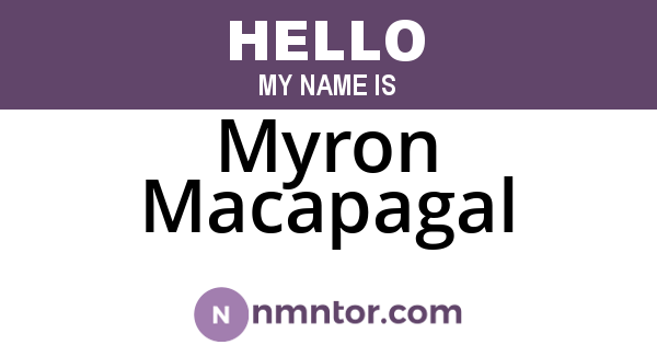 Myron Macapagal