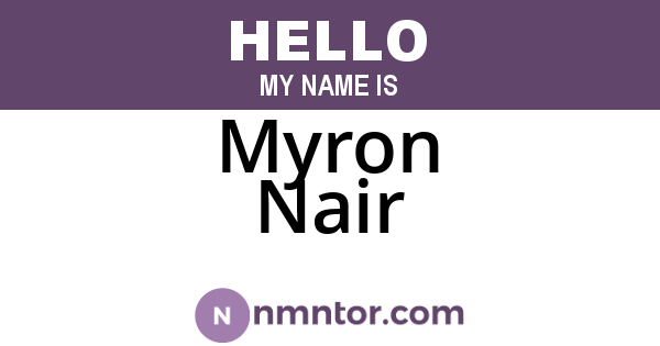 Myron Nair
