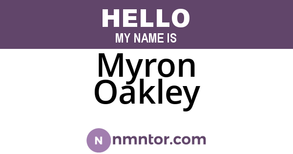 Myron Oakley