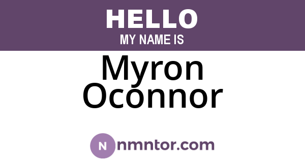 Myron Oconnor