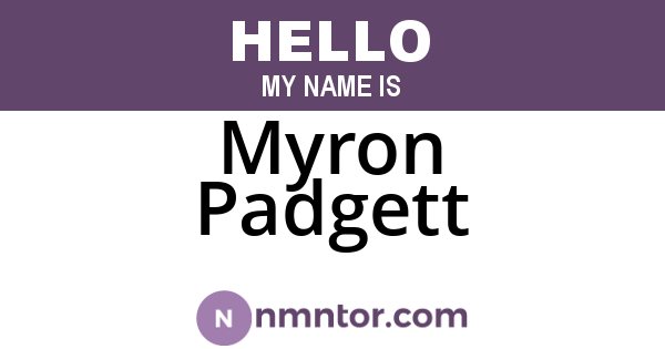 Myron Padgett