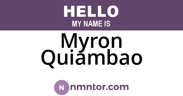Myron Quiambao