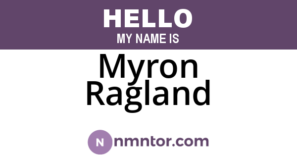Myron Ragland