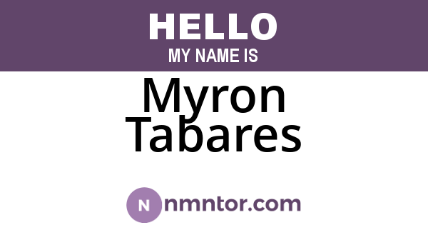 Myron Tabares