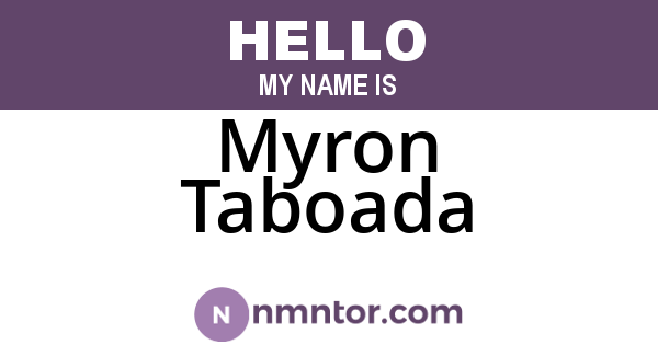 Myron Taboada