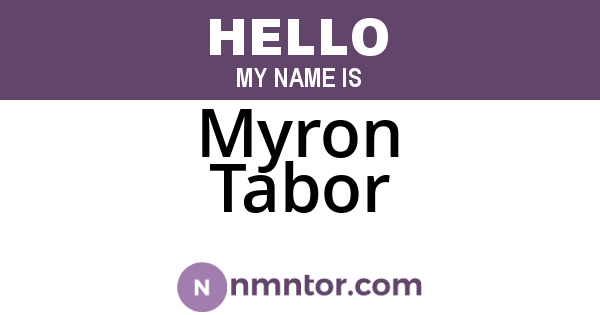 Myron Tabor