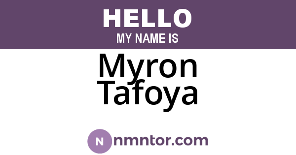 Myron Tafoya