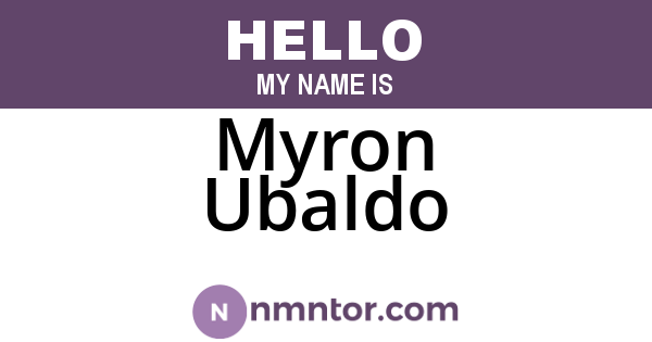 Myron Ubaldo