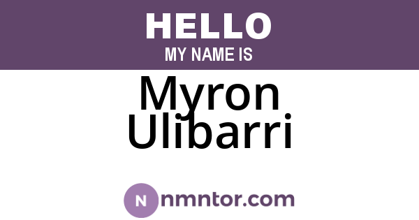 Myron Ulibarri