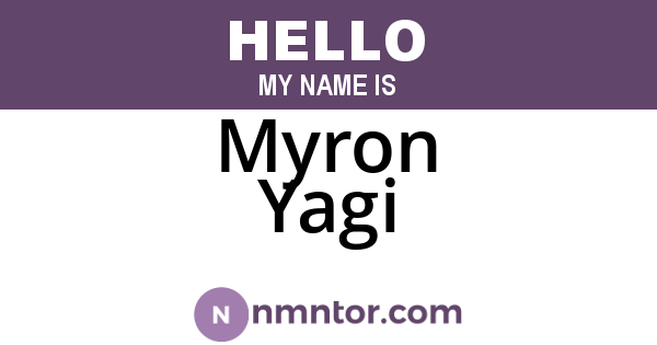 Myron Yagi