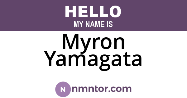 Myron Yamagata