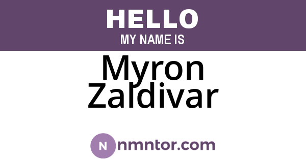 Myron Zaldivar