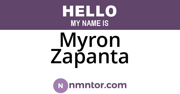 Myron Zapanta