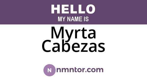 Myrta Cabezas