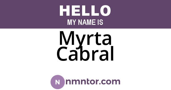 Myrta Cabral