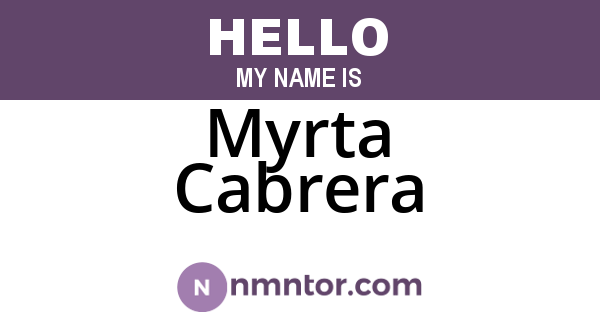 Myrta Cabrera