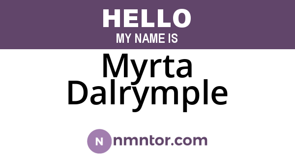Myrta Dalrymple