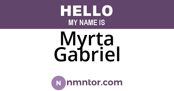 Myrta Gabriel