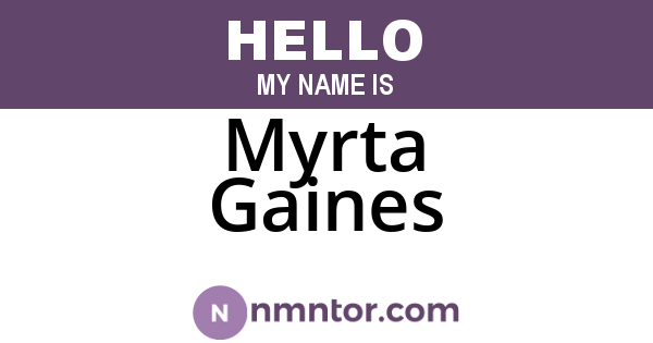 Myrta Gaines