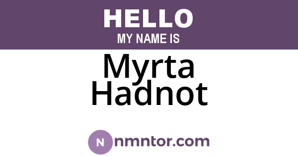 Myrta Hadnot