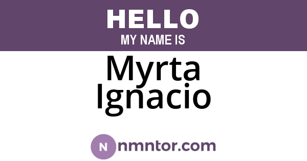 Myrta Ignacio