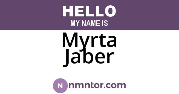 Myrta Jaber