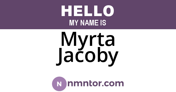 Myrta Jacoby