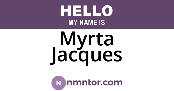 Myrta Jacques