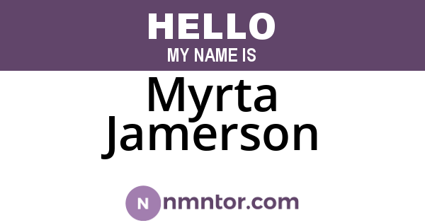 Myrta Jamerson