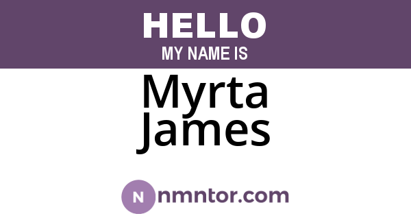 Myrta James
