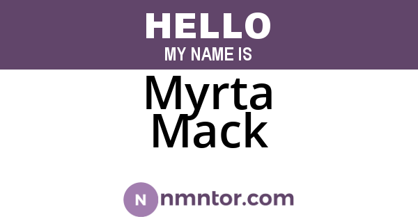 Myrta Mack