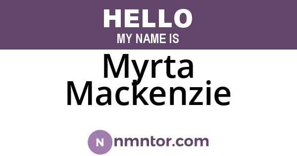 Myrta Mackenzie