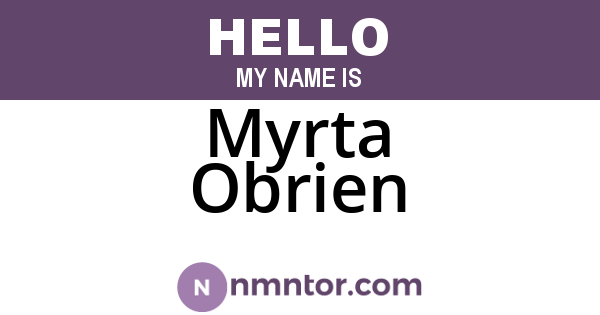Myrta Obrien