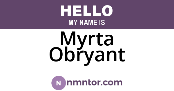 Myrta Obryant