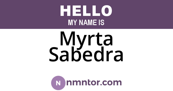 Myrta Sabedra
