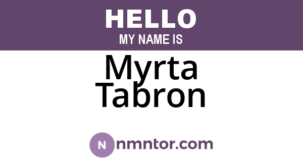 Myrta Tabron