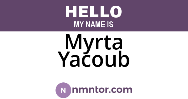 Myrta Yacoub